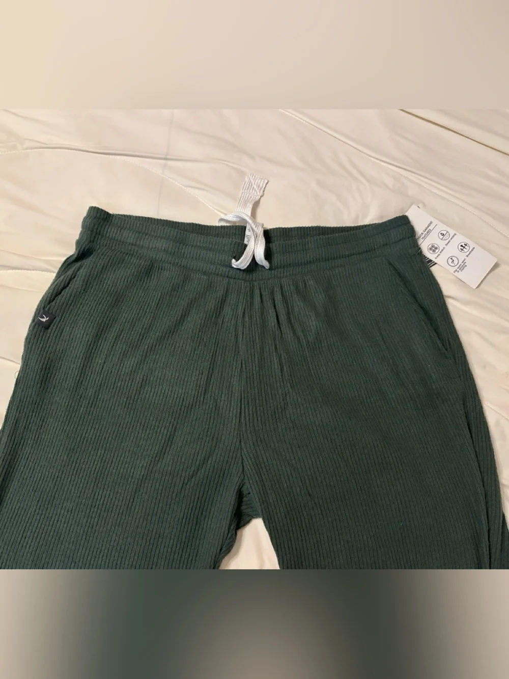 Glyder 7/8 Ribbed Drawstring Cozy Jogger Pants in Green - NWT - Size XL